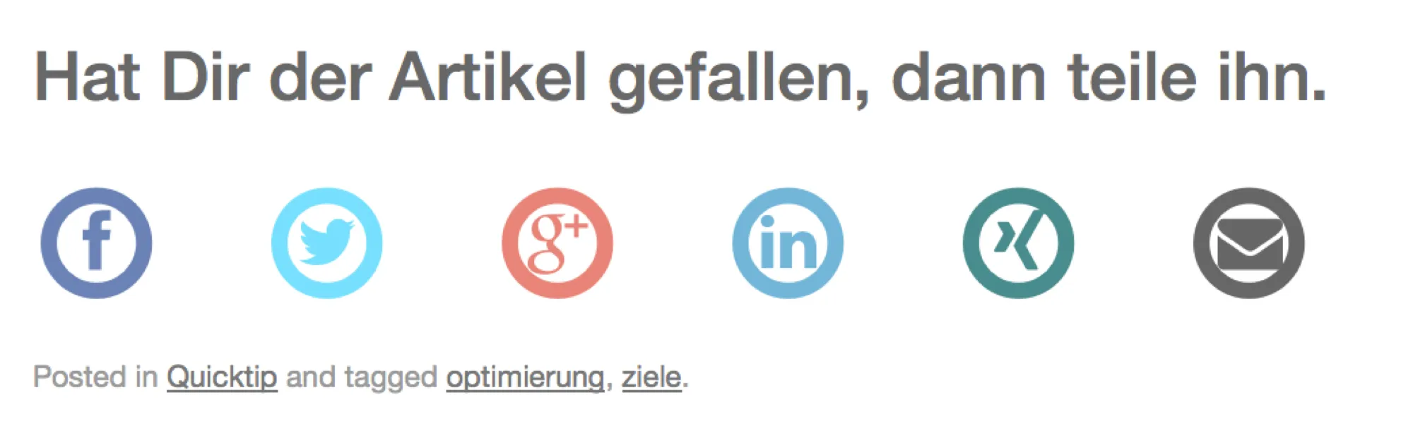 Social Sharing Buttons für onPage SEO